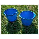 Blue Plastic Utility Buckets