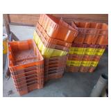 Stack of Vented Plastic Produce Crates