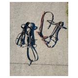 Two Horse Bridles with Bits