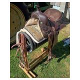 15" Western Saddle Set W/Bridle
