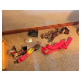 Suspenders and Bull Belt Buckle Lot