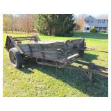 Wood and Metal Manure Spreader Wagon