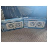 Two Holmes Dual 7-Inch Window Fans Boxed