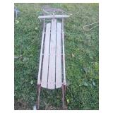 Wood and Metal Sled 20x60 Inches