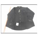 NEW-XL RIVERS END COTTON BUTTON UP-BLACK