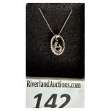 **Sterling silver diamond Motherï¿½s Day necklace