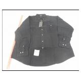 NEW-XL RIVERS END COTTON BUTTON UP-BLACK