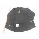 NEW-XL RIVERS END COTTON BUTTON UP-BLACK