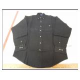 NEW-SMALL-RIVERS END BLACK COTTON BUTTON UP