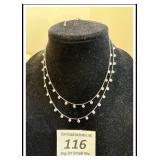 **Sterling silver Swarovski Crystal Double Droop