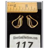 **Earrings Gold plated on bronze marked PAJ BB