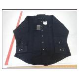 NEW-MED RIVERS END COTTON BUTTON UP-BLACK