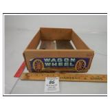 VINTAGE WOODEN BOX WAGON WHEEL