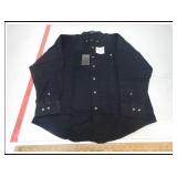 NEW-MED RIVERS END COTTON BUTTON UP-BLACK