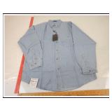 NEW-MED RIVERS END COTTON BUTTON UP-LIGHT DENIM