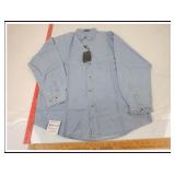 NEW-MED RIVERS END COTTON BUTTON UP-LIGHT DENIM