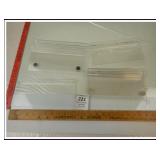 12 CLEAR PLASTIC SHELVES