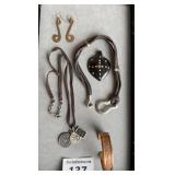 **VTG jewelry ï¿½ lucky brand leather necklace with