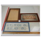 WOODEN SIGN-PICTURE FRAMES-WELCOME SIGN