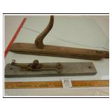 TWO VINTAGE WOODEN TOOLS