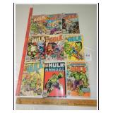 *9 MARVEL THE INCREDIBLE HULK COMICS