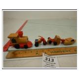 1972 MATTEL KOREA WOODEN TRAIN AND TOYS