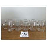 VTG 5 Jenaer Glas tea mugs- mid-century German