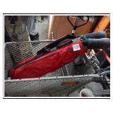 SET OF GOLF CLUBS-RED BAG- 9 CLUBS