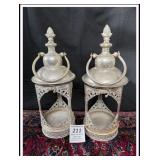 Set of ornate metal lanterns-Moroccan style