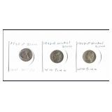 WAR NICKELS-QTY3-43-P 43-S 44-P - SILVER