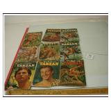 NINE VINTAGE TARZAN COMICS