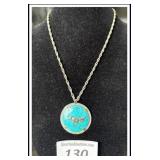 **VINTAGE NICKEL SILVER BELL THUNDERBIRD PENDANT