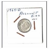 1964-D ROOSEVELT DIME - UNCIRCULATED