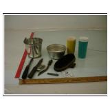 ANTIQUE HOUSEHOLD ITEMS-KNIVES-CUPS-BOWLS