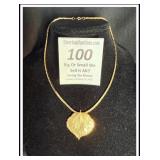 **VINTAGE GOLD DIPPED LEAF NECKLACE
