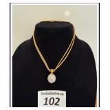 **VINTAGE SWAROVSKI NECKLACE GOLD-PLATED CHAIN