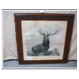 WOOD FRAMED PRINT - MONARCH OF THE GLEN