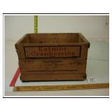 EAT CRANBERRIES ANTIQUE WOOD CRATE