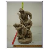 ANTIQUE RIP VAN WINKLES ON THE MOUNTAIN STATUE