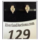 **12K GOLD ON STERLING EARRINGS-AUTHENTIC