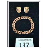 **VINTAGE SOLID COPPER CURB CHAIN BRACELET
