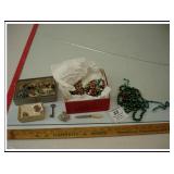 **ANTIQUE JEWELRY AND GLASS ORNAMENTS