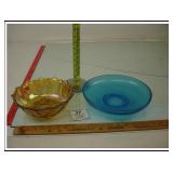 TWO CARNIVAL GLASS BOWLS