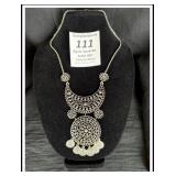 **VINTAGE MOROCCAN BIB STATEMENT NECKLACE