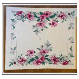 MCM VINTAGE FLORAL TABLECLOTH 50x43 RETRO COTTON
