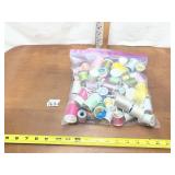 BAG OF MISC. COLORS SPOOLS OF THREAD
