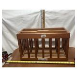 WOODEN MAGAZINE RACK