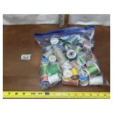 BAG OF MISC. COLORS SPOOLS OF THREAD