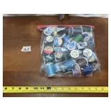 BAG OF MISC. COLORS SPOOLS OF THREAD