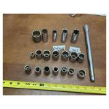 LOT OF CRAFTSMAN SOCKETS AND EXTENSIONS